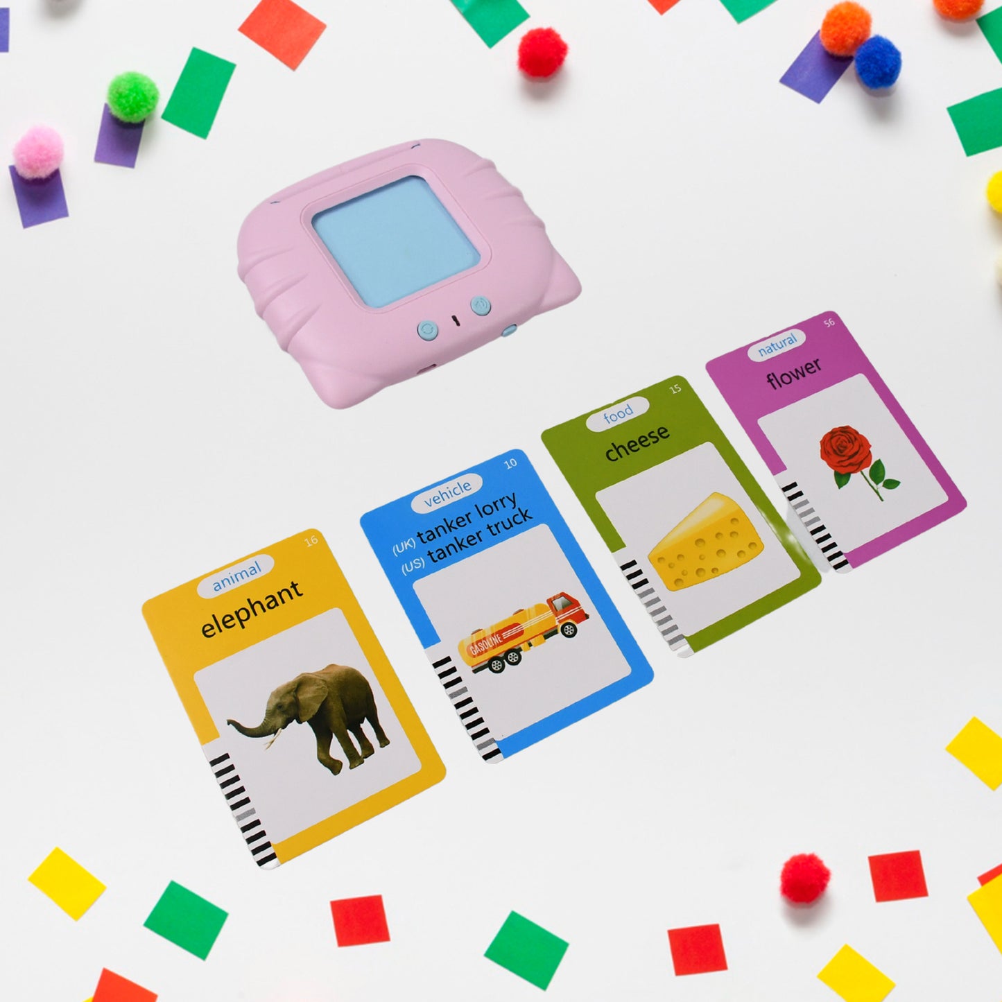 Preschool Learning Toys Flash Cards For Small Kids Educational Toys English Words (1 Set)