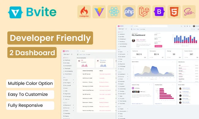 Bvite - Admin Dashboard Template