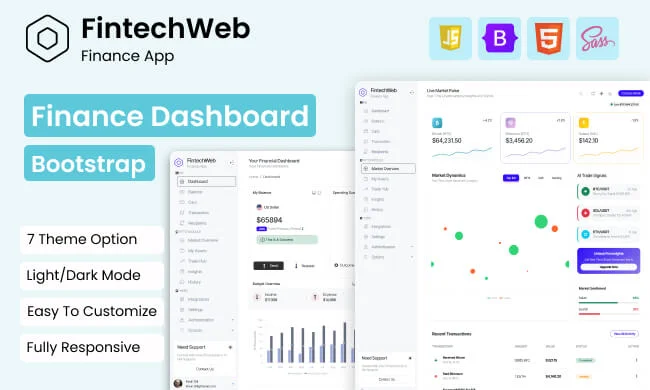 FintechWeb - Finance Bootstrap Admin Template